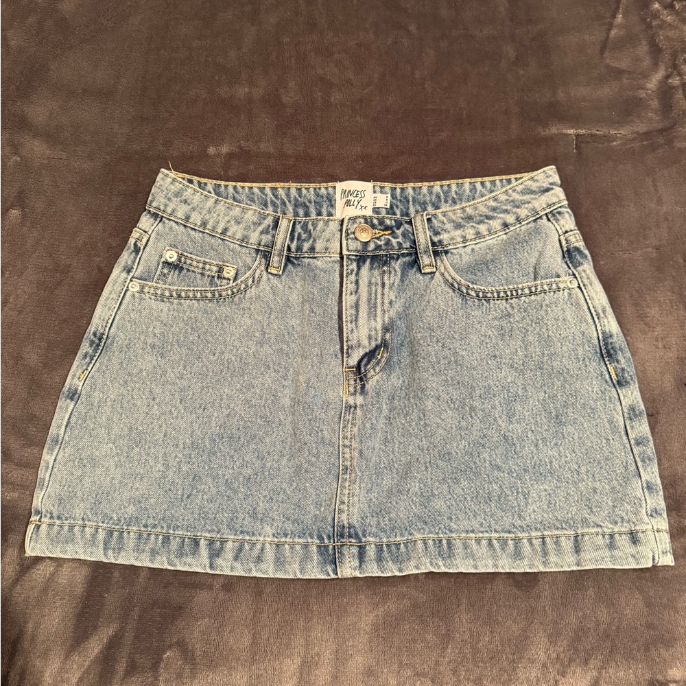 Princess Polly Light Blue Denim Mini Skirt
